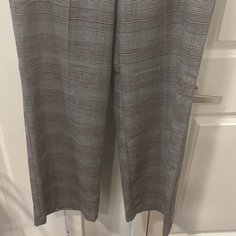 NWT LOFT Petites Gray Plaid Trousers - Picture 6 of 9